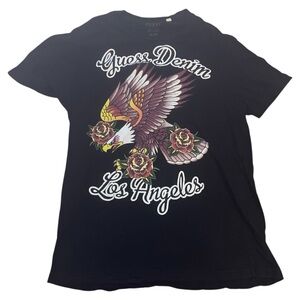 Guess Jeans Rocky Capsule Los Angeles Short Sleeve Eagle sz Large t shirt black